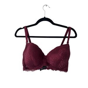 Necessary Objects Maroon Purple Lace Bra 38DD